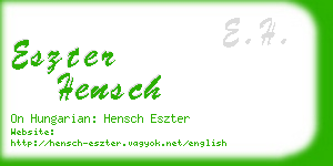 eszter hensch business card